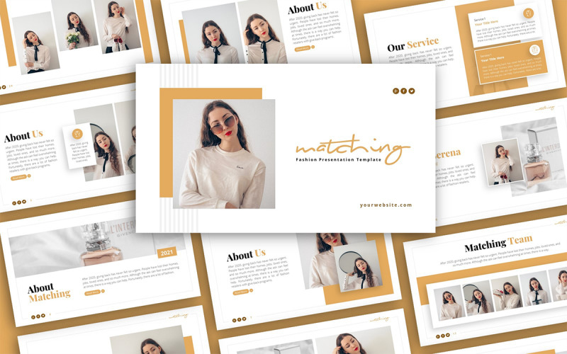 Abbinamento - Modello di presentazione PowerPoint multiuso alla moda
