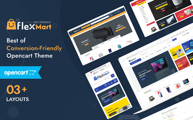 FlexMart Electronics & Gadgets OpenCart multifunctioneel thema