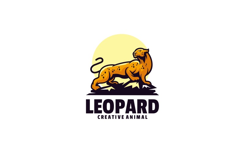 Leopard Simple Mascot Logo Style