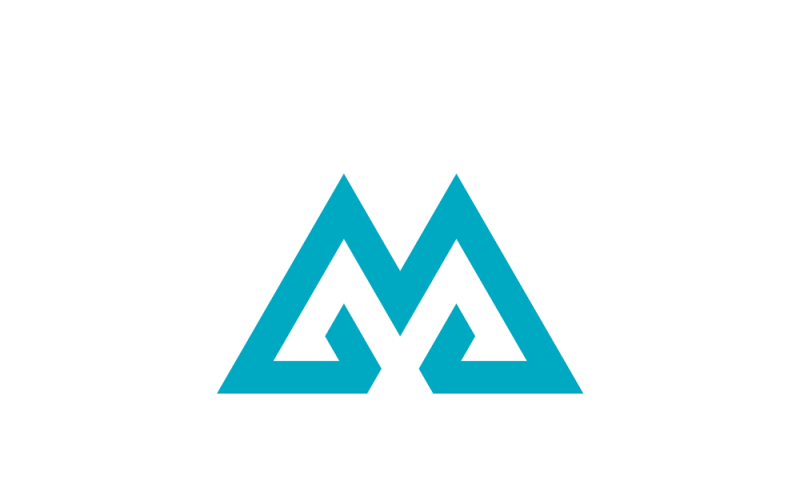 Montanha - Modelo de Design de Logotipo Letra M