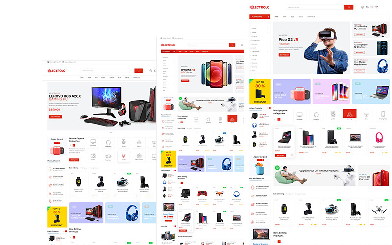 Electrolo - E-Commerce-Website-Vorlage für Elektronik