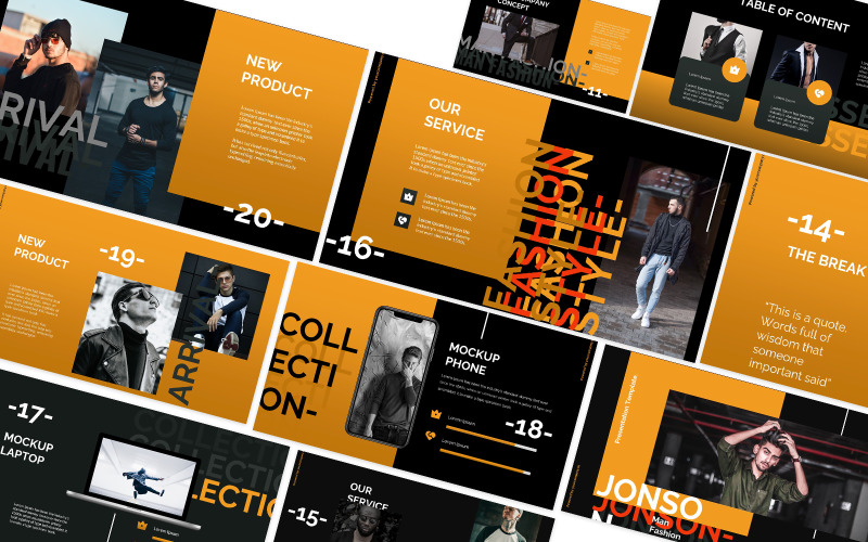 Adam Moda Powerpoint Şablonu