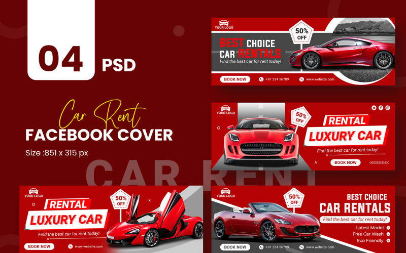 Baner samochodowy Oś czasu na Facebooku obejmuje media społecznościowe