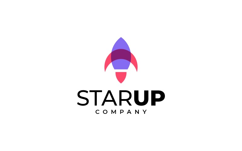 Modello di logo semplice Star Up