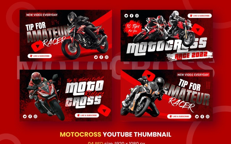 Motorcross Motorfiets Instagram-sjabloon Sociale media
