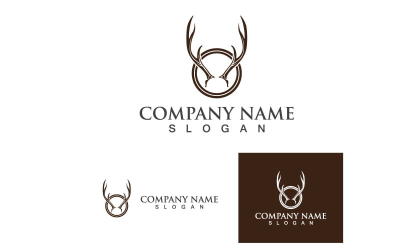 Deer Horn Mall Logotyp Och Symbol Vol11