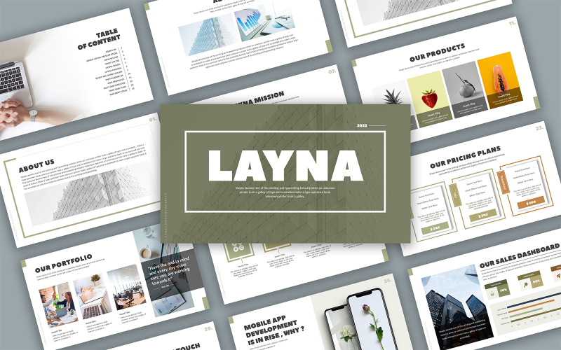 Layna Business Presentation Шаблон PowerPoint