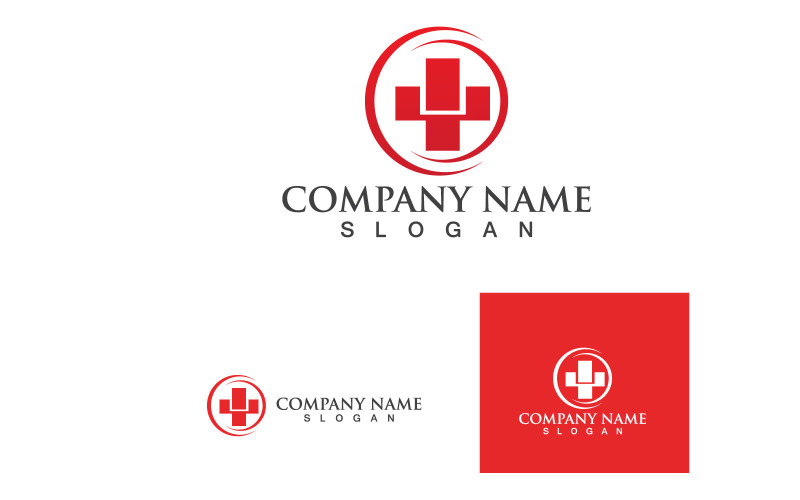 Logo de l'hôpital et modèle de symbole v15