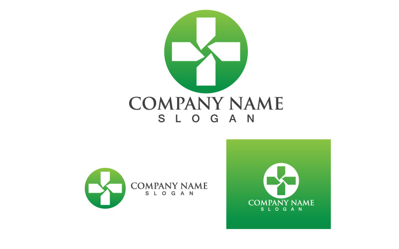 Modelo de logotipo e símbolo do hospital v12