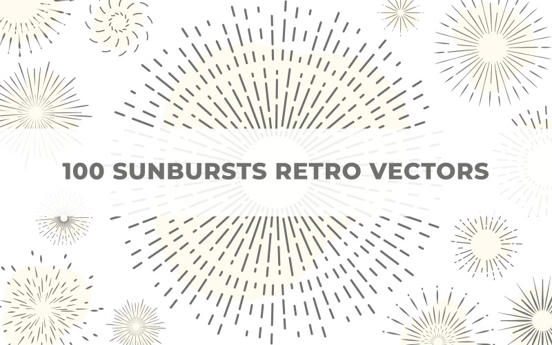 100 gratis Sunbursts-vektorer