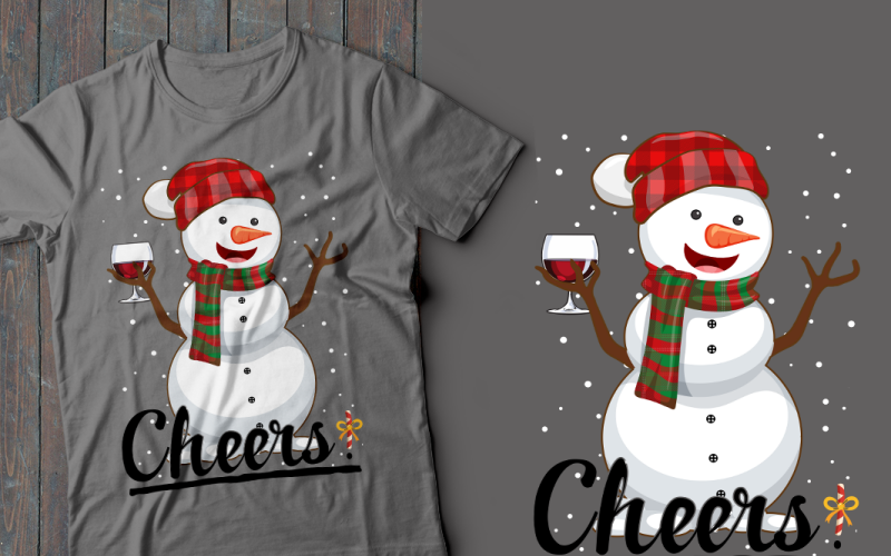 Holiday Cheers 雪人 T 恤