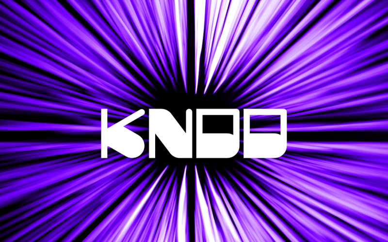 Knoo - цифровой фиолетовый шрифт