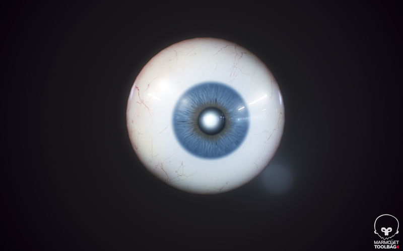 Modelo 3d realista del globo ocular