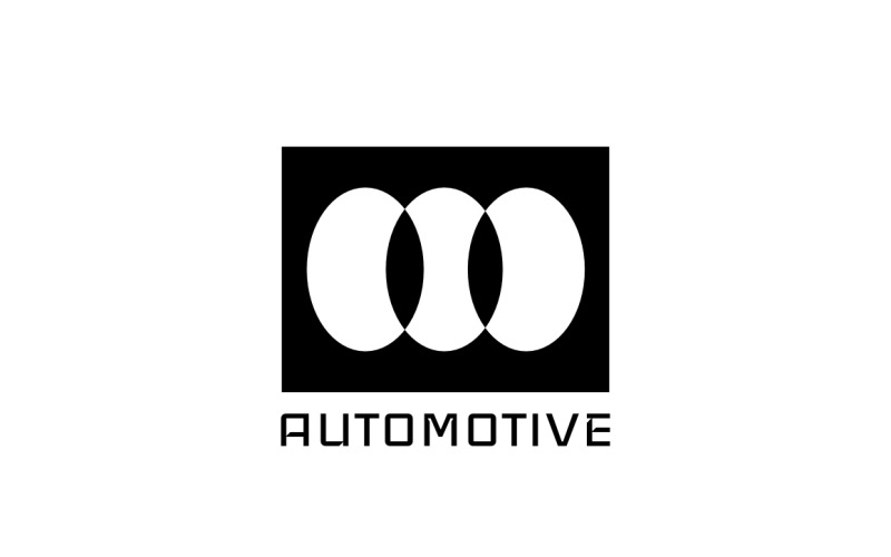 Rund abstrakt logotyp för fordonsmärke
