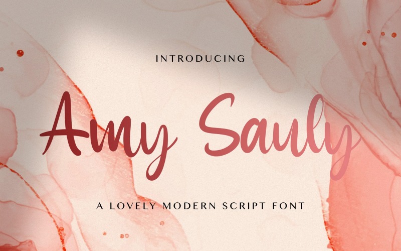 Amy Sauly - handskrivet teckensnitt