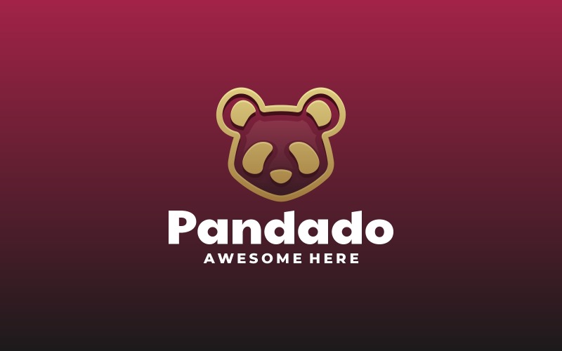 Estilo de logotipo de lujo Panda Line