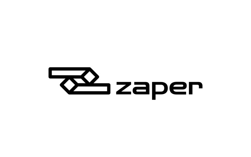 Logotipo dinámico de la tecnología de la línea Z de la letra