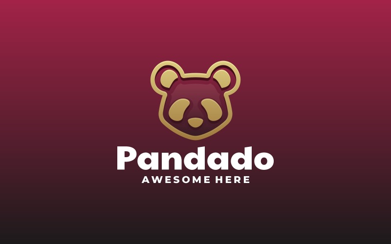 Styl luxusního loga Panda Line
