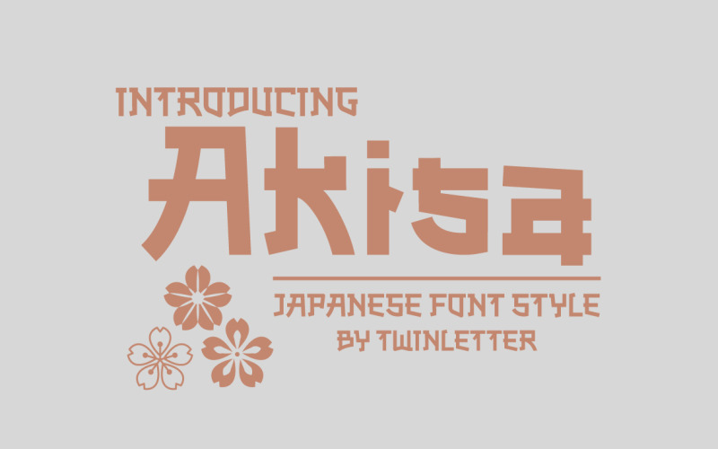 Fonte de exibição Akisa Faux Japonês