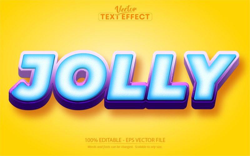 Jolly - redigerbar texteffekt, tecknad textstil, grafikillustration