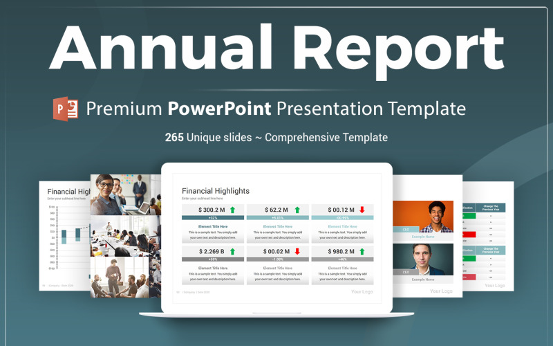 年度报告PowerPoint演示模板