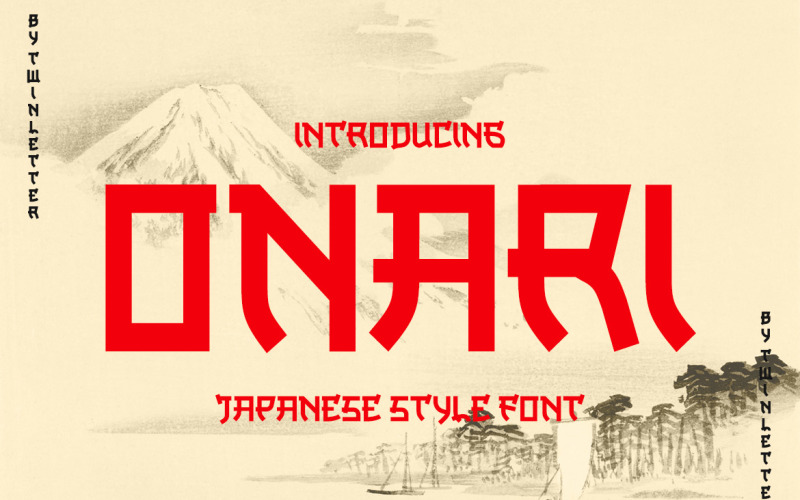 Umělé japonské písmo displeje Onari