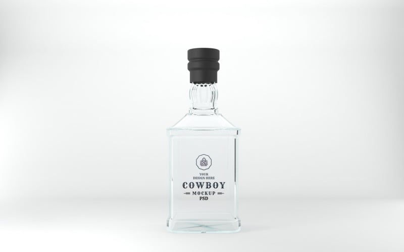 3D render of a bottle isolated on a white Glass Bottle background