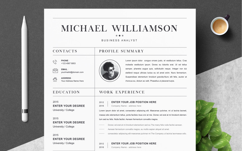 Williamson   Cv Template Printable Resume Templates