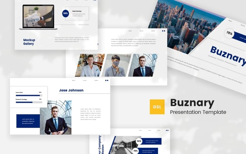 Buznary — Company Profile Google Slides Template