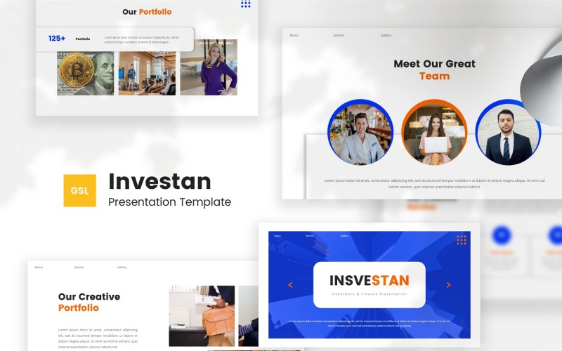Investan – Інвестиції та фінанси Google Slides Template