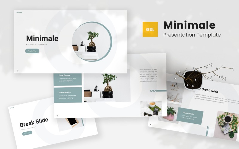 Minimale – Minimale Vorlage für Google Präsentationen