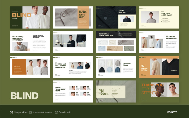 Blind - Modecatalogus Presentatie Keynote-sjabloon