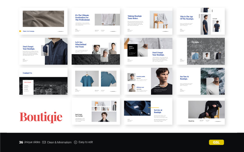 Boutiqie - Moda Szablon Google Slides
