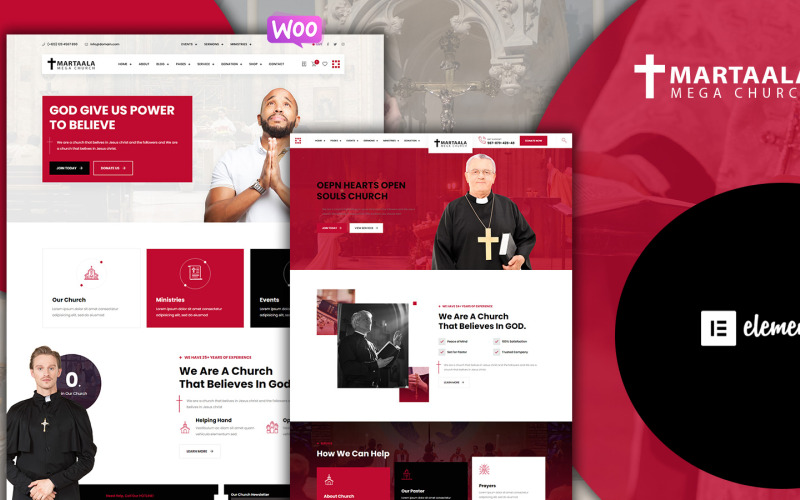 Martaala Chapel Elementor WordPress-thema