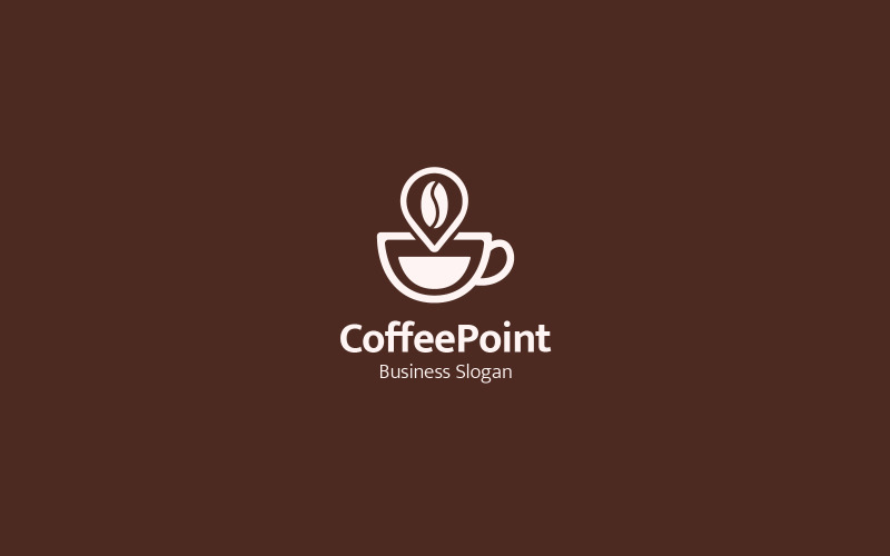 Plantilla de diseño de logotipo de Coffee Point