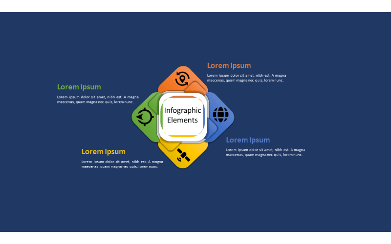 4 Punkte Infografik-Element