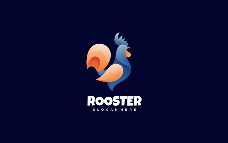Rooster Colorful Logo Design