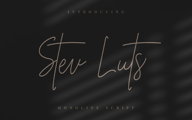 Stev Luts – Monoline czcionki skryptowe