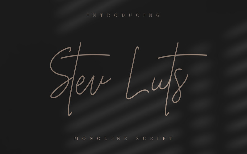 Stev Luts – Monoline-scriptlettertypen