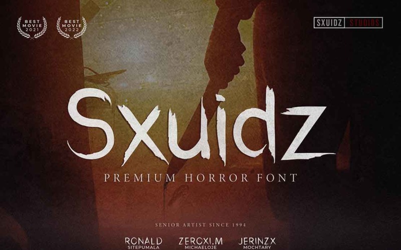 Sxuidz — czcionka horroru premium