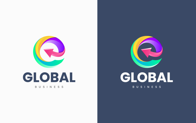 Globalny biznes bezpłatny projekt logo