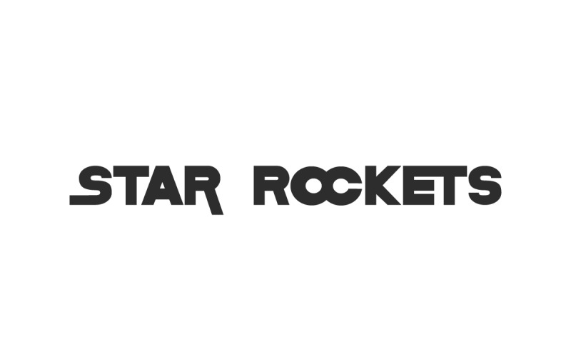 Lettertype Star Rockets-display