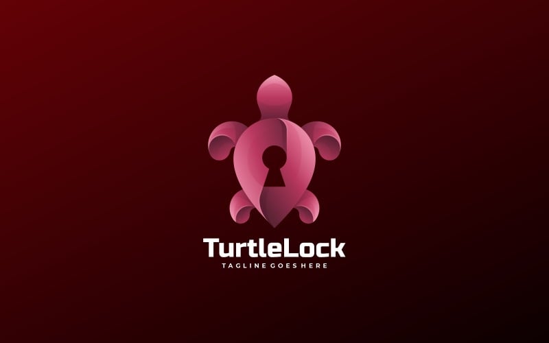 Turtle Lock Gradient Logo