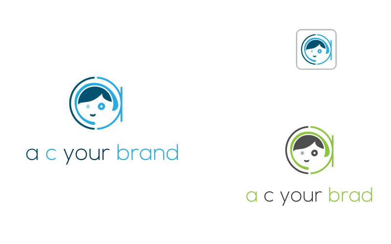 AC- und Kundensupport-Creative-Logo