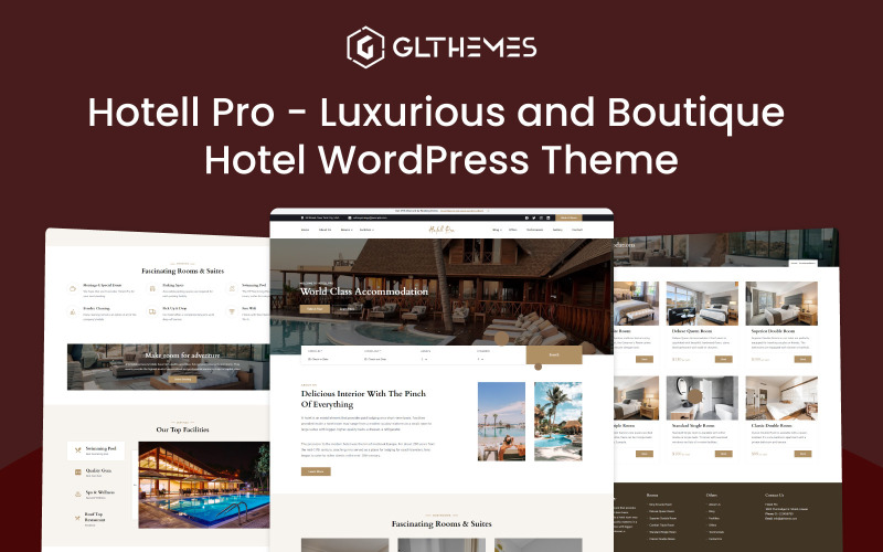 Hotell Pro - Lüks ve Butik Otel WordPress Teması