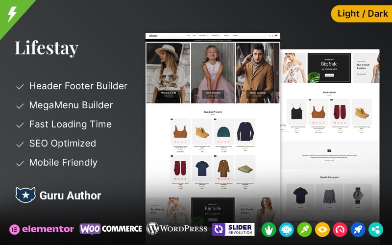 Lifestay — магазин модной одежды и многоцелевая тема WooCommerce