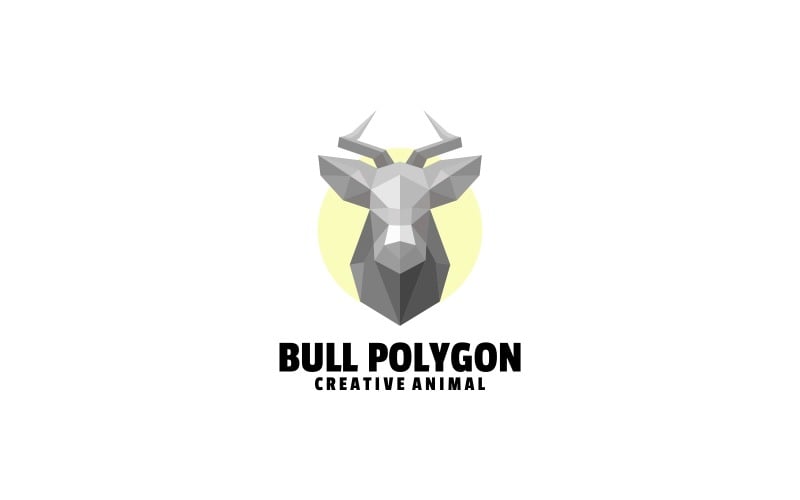 Logo Bull Polygon Low Poly