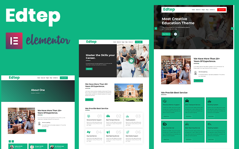 Edtep - Education Elementor WordPress-tema