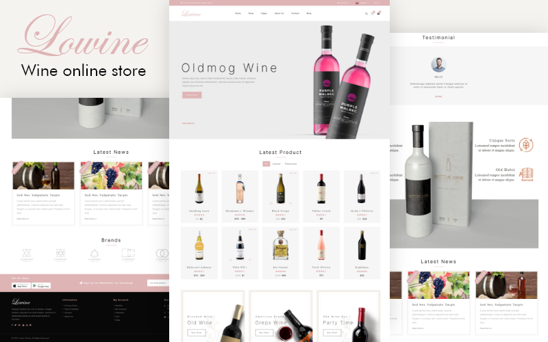 Lowine - багатоцільова тема Woocommerce Wine