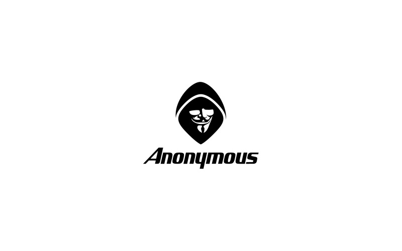 Sjabloon voor anoniem hacker-logo